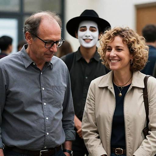 Candid Moment in a Lively Environment