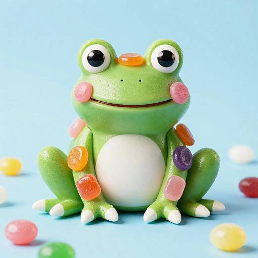 Colorful Candy Frog Pop Art
