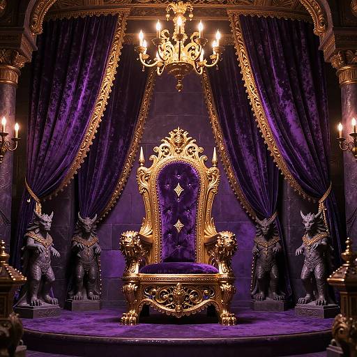Majestic Purple Throne Room Fantasy
