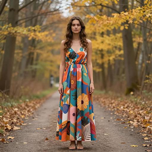 Whimsical Autumn Costume in Nature