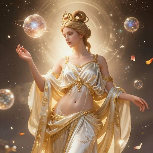 Celestial Aphrodite in Glowing Light