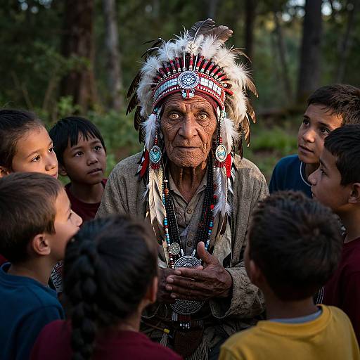 Wise Elder Sharing Ancient Tales