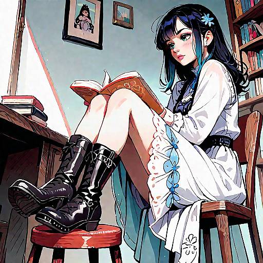 Detailed Anime Scene with Two Girls