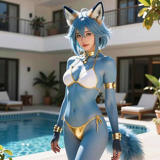 Blue Fox Cosplay by Poolside