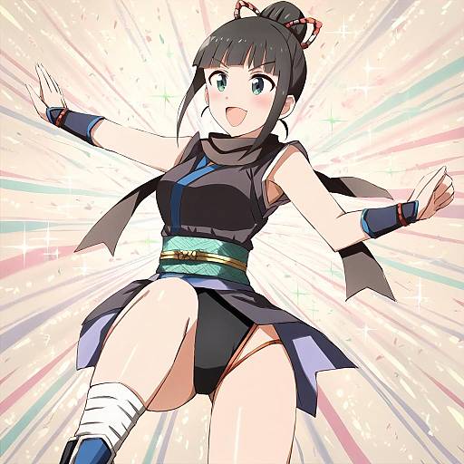 Illustration of Hamaguchi ayame, idolmaster in the style of Omachi (slabco)