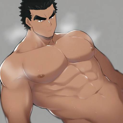 Illustration of Akihiro altland, gundam in the style of Liz (piyoko piyop)