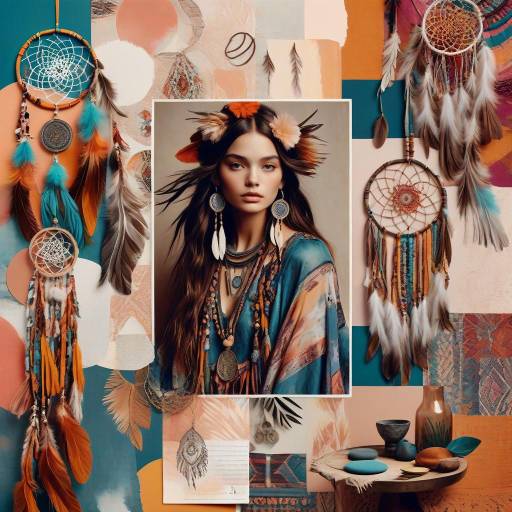 Bohemian Chic Moodboard Collage Design