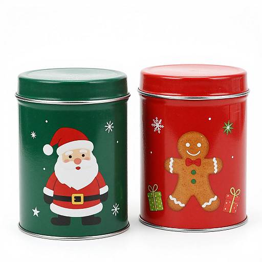 Festive Holiday Tin Jar Set