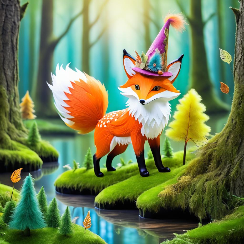 Whimsical Fox in a Magical Forest