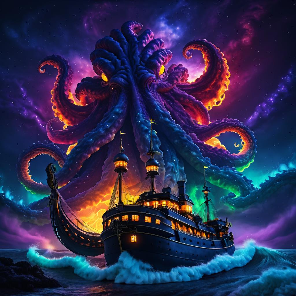 Epic Colossal Kraken Digital Painting