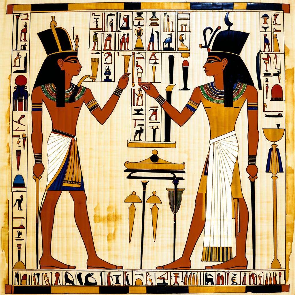 Pharaoh and Vizier: Ancient Egypt Scene