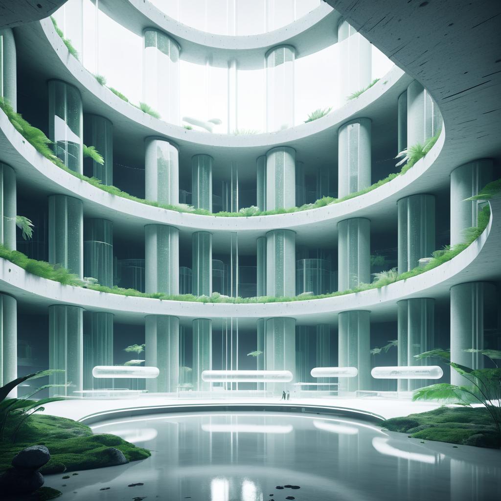 Futuristic Sci-Fi Algae Research Lab Design