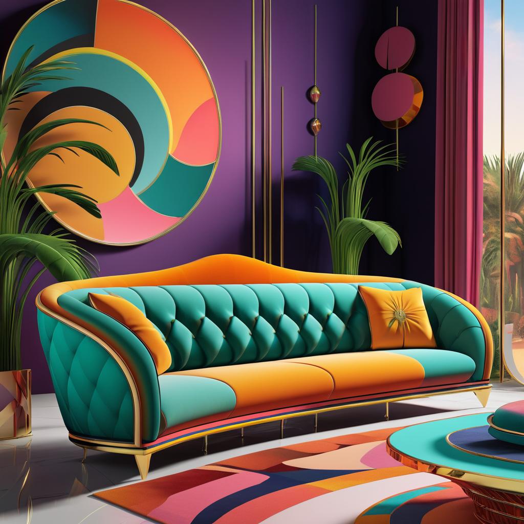 Vibrant Art Deco Sofa Designs Inspired by Dalí