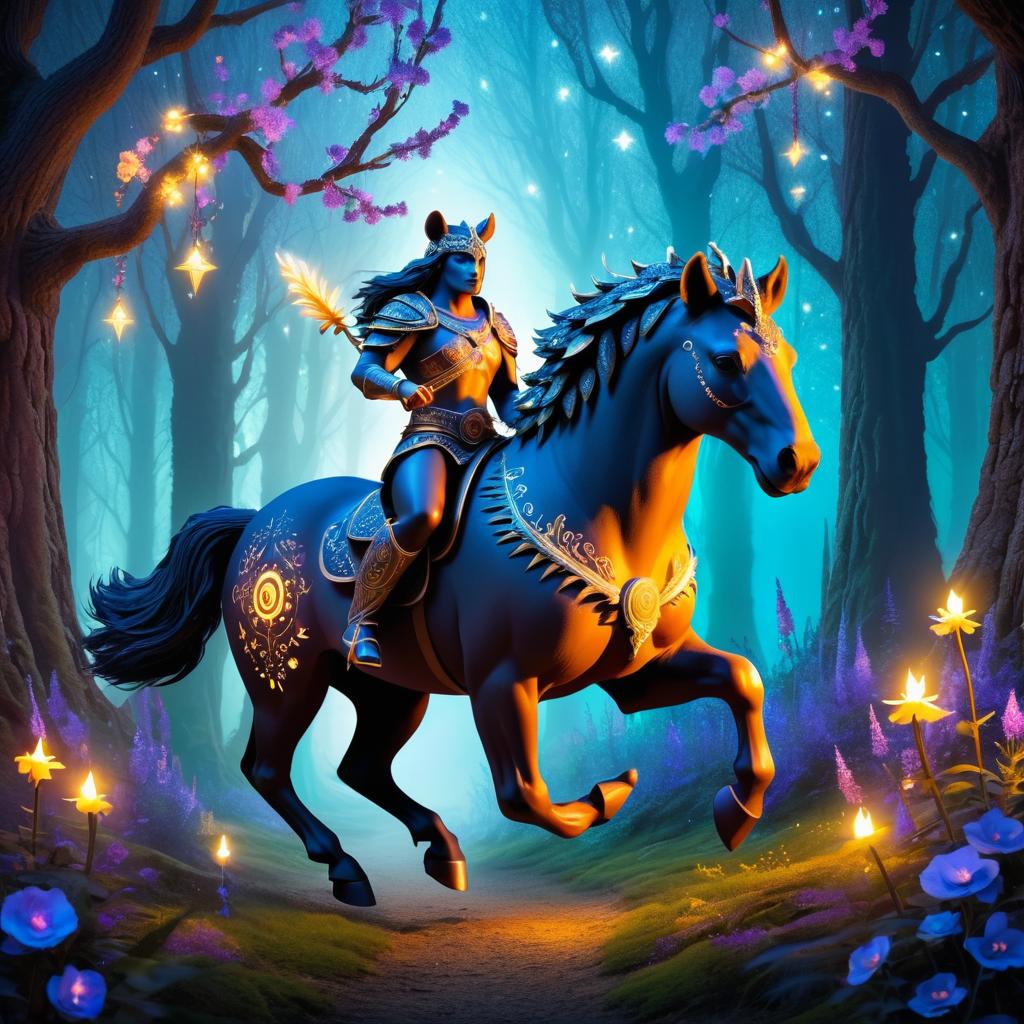 Mystical Centaur-Bear in Enchanted Forest