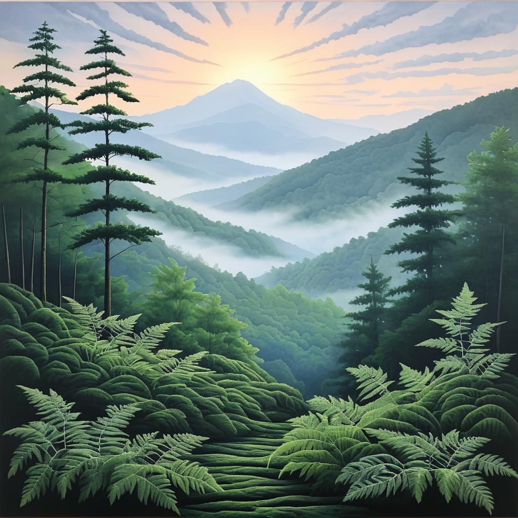 Serene Appalachian Dawn Landscape