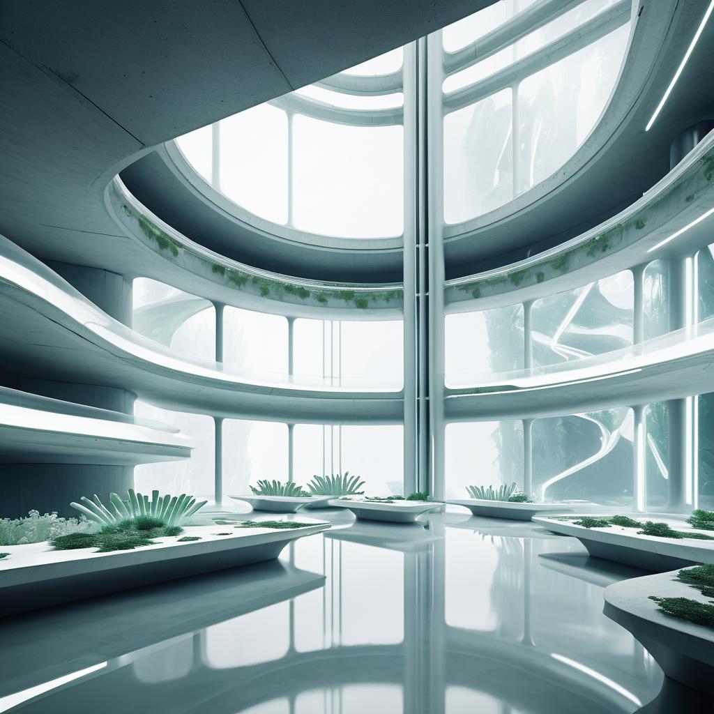 Futuristic Sci-Fi Algae Research Lab