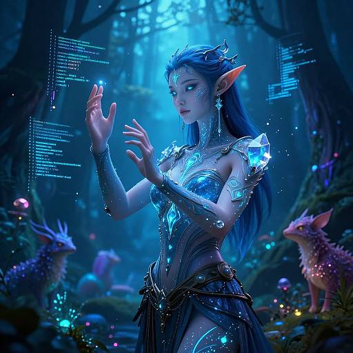 Cybernetic Elf in Mystical Cyberspace