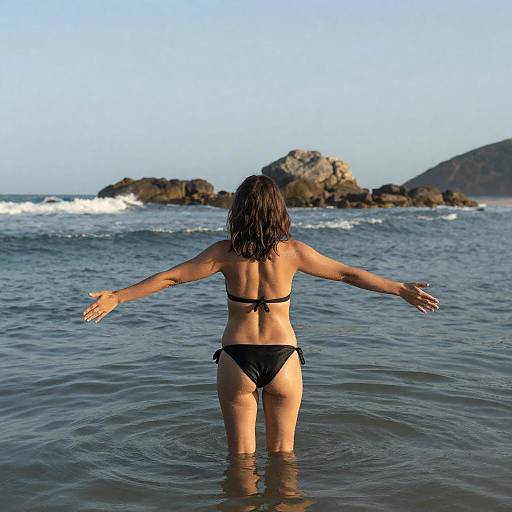 Relaxing Beachside Photograph of a Woman