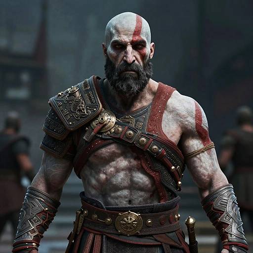 Cinematic God of War Muscular Portrait