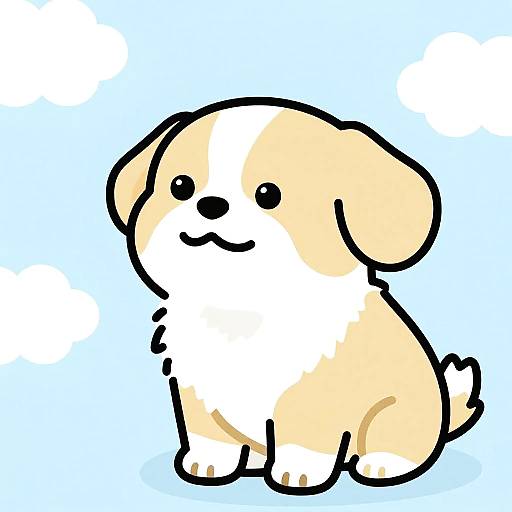 Cute Cartoon Dog Side Profile