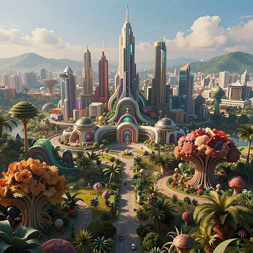 Surreal Fusion of Nature and Future