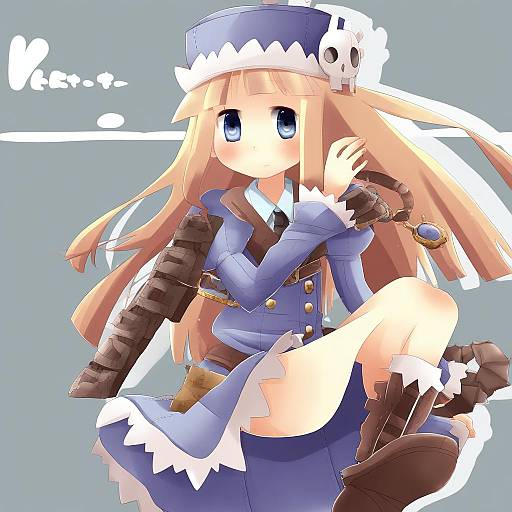 Illustration of Gunner (sekaiju), sekaiju no meikyuu in the style of Hanabusaoekaki