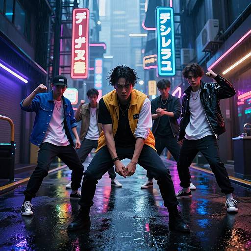 Skibidi Dance Battle in Cyberpunk Alley