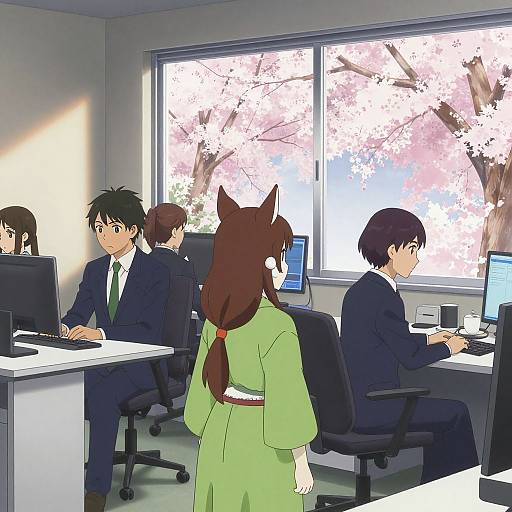 Yokai and Humans in Modern Office