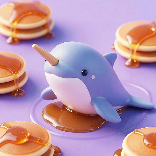 Caramel Narwhal in Lavender Honey Glaze