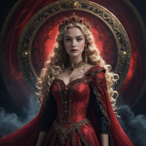 Regal Blonde Woman in Moonlit Fantasy