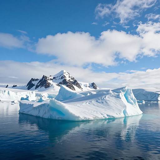 Serene Icebergs and Snowy Peaks