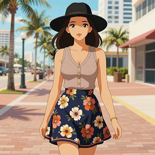 Boho Chic Woman at Fort Lauderdale