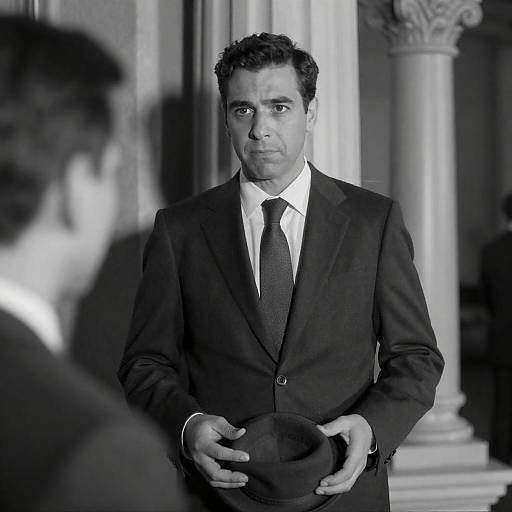 Intense Portrait of a Man in Suit