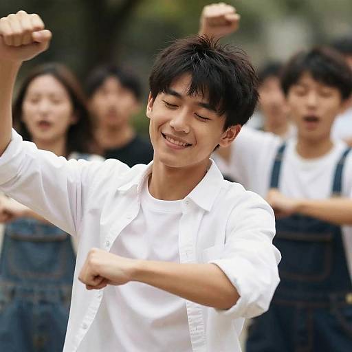 Dancing Boys in Motion Blur Portrait