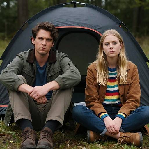 Outdoor Portrait of Two Serious Souls