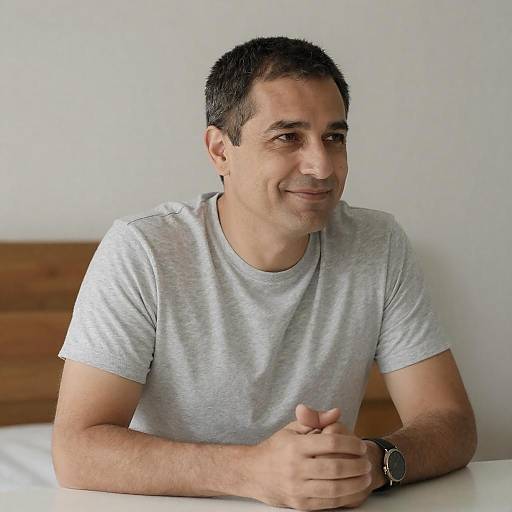 Casual Portrait of Middle-Aged Man