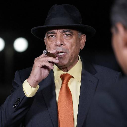 Dapper Man with Cigar in Focus