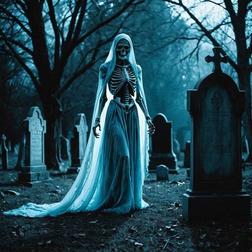 Ethereal Wraith in Haunted Graveyard
