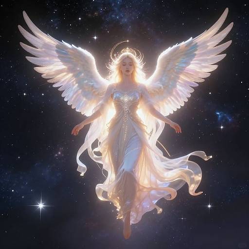 Celestial Being with Radiant Wings