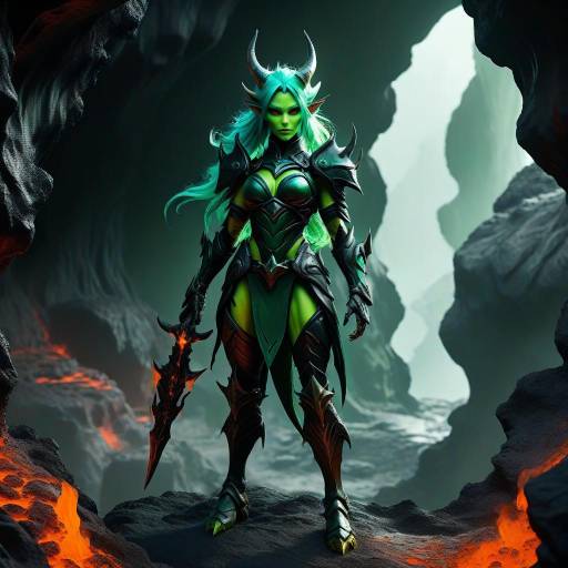 Svelte Demoness in Organic Bio-Armor