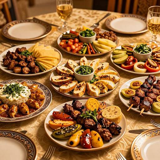 Vibrant Middle Eastern Mezze Feast
