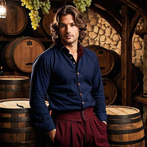 Man in 19th Century Winery Attire