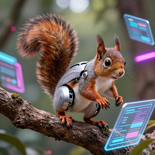 Futuristic Robotic Squirrel Assistant