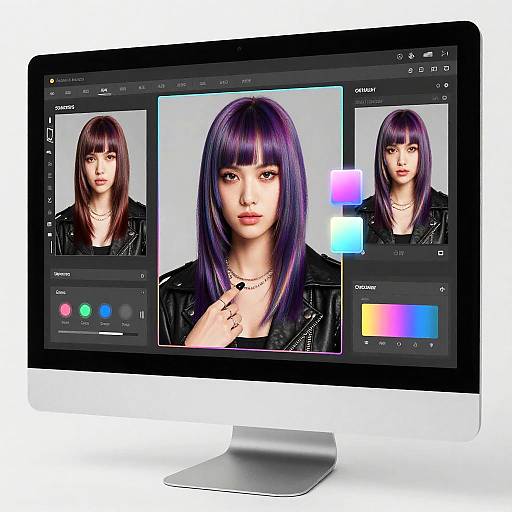 Futuristic Online Hair Color Editor