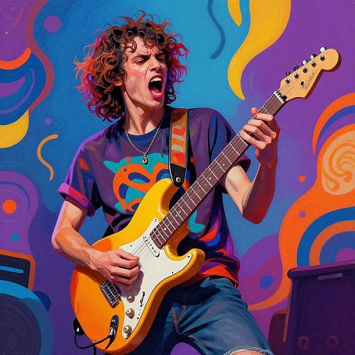 Vibrant Electric Guitar Performance