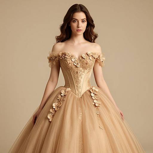 Elegant Corset Ball Gown Portrait