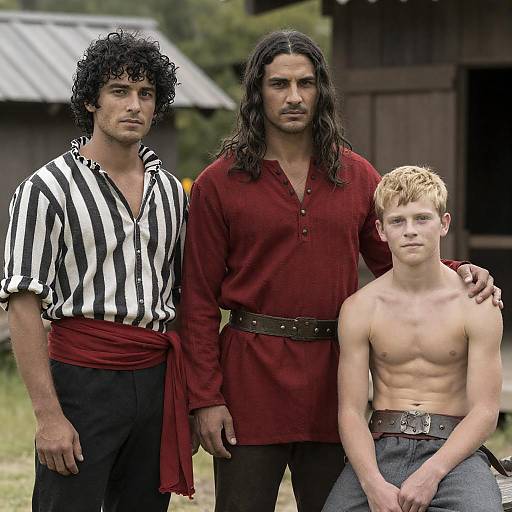 Rustic Outdoor Portrait of Three Men