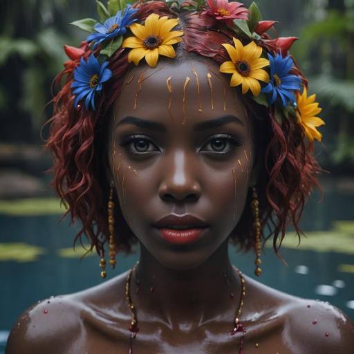 Portrait of a Melting Flower Beauty