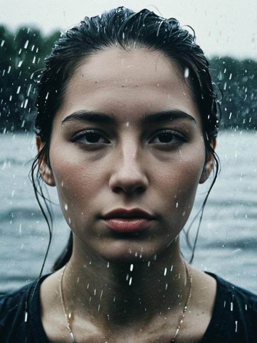 Ethereal Water Background Portrait