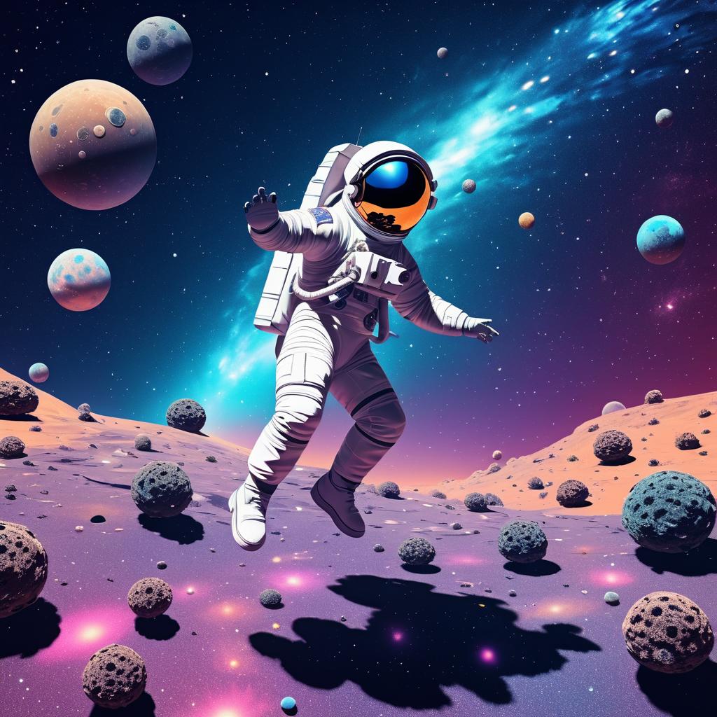 Cosmic Dance of the Retro Astronaut